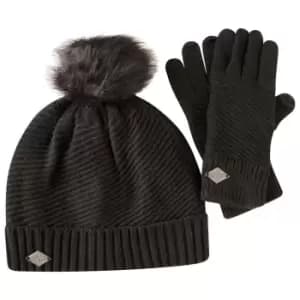 Image of Dare 2b Correlation Hat And Glove Set - Black