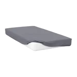 Image of Belledorm 200 Thread Count Egyptian Cotton Fitted Sheet (6ft 6) (Slate)