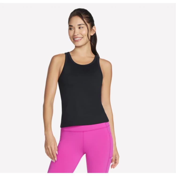 Image of Skechers Gowalk Shelf Bra Tank Vest Womens Black female 10 (S)
