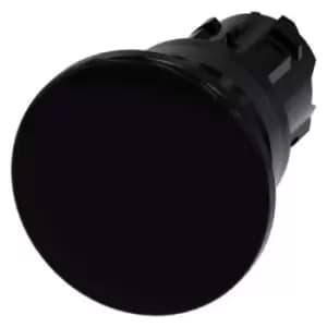 Image of Siemens Mushroom Black - Momentary, SIRIUS ACT Series, 22mm Cutout, Round