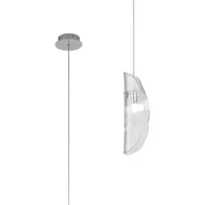 Image of Pendant 2m, 1 x G9, Polished Chrome, Clear Glass