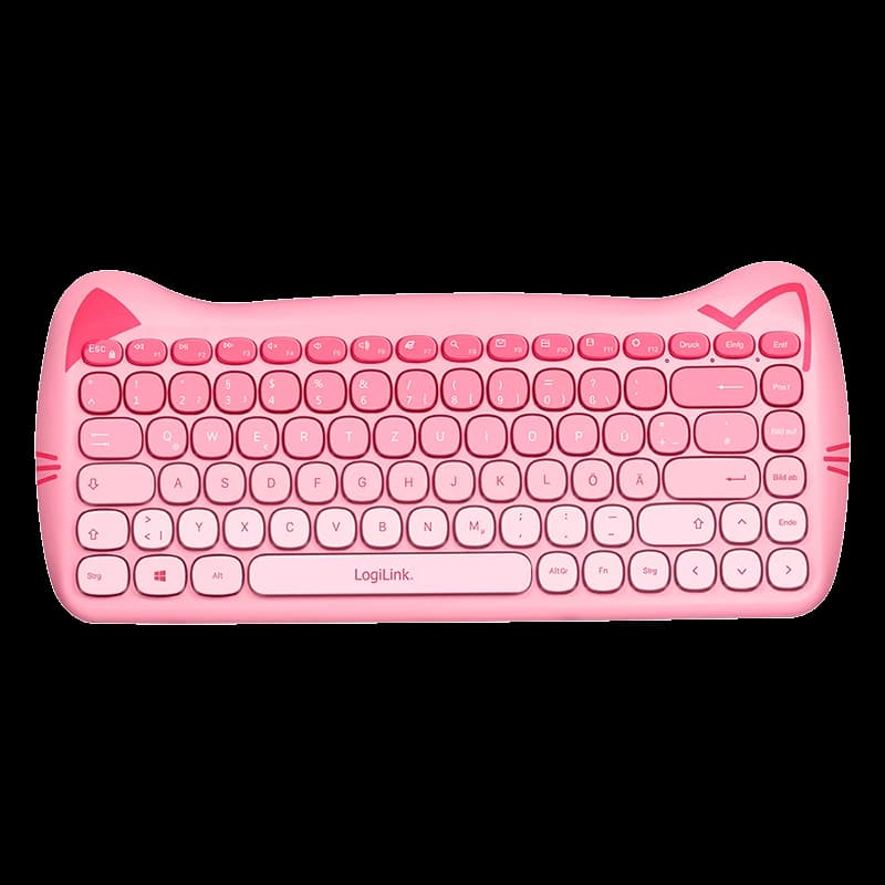 Image of LogiLink Kids Keyboard 2.4G Combo set. pink