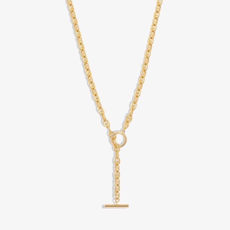 Image of Jon Richard Gold Plated T Bar Long Drop Necklace Jewellery Sets One Size Gold 70977310000