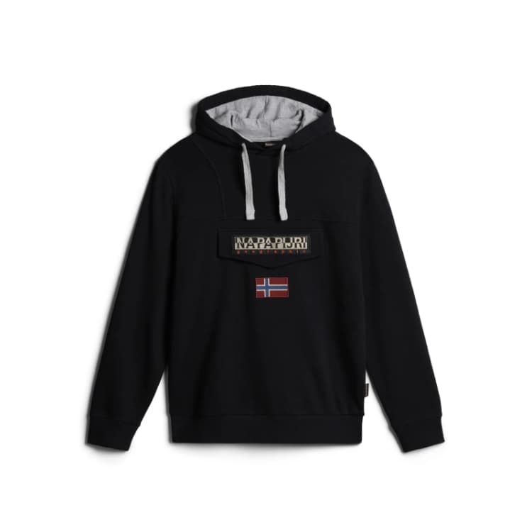 Image of Napapijri Burgee Winter 3 Pullover Hoody Black male