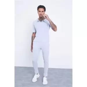 Image of I Saw It First Baby Blue Polo Shirt & Jogger Set - Blue