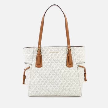 Image of Michael Kors Womens Voyager East West Tote Bag - Vanilla