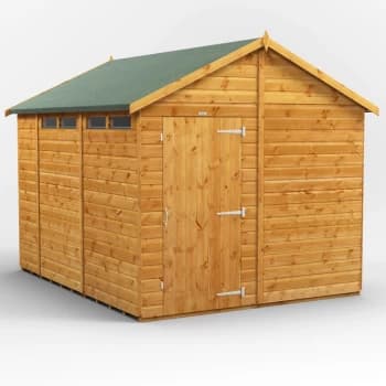 Image of 10x8 Power Apex Security Shed - Brown