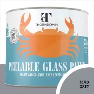 Image of Thorndown Lead Grey Peelable Glass Paint 150ml - Opaque