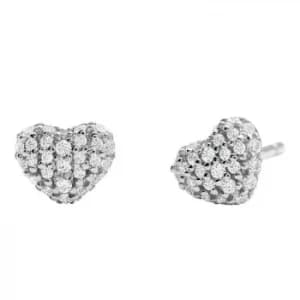 Image of Michael Kors Sterling Silver Heart Stud Earrings