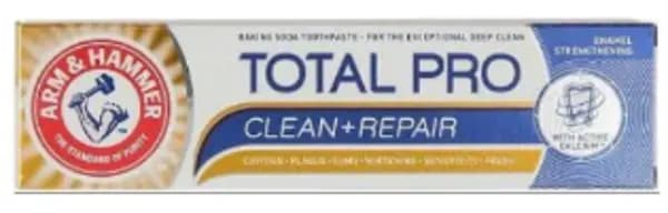 Image of Arm and Hammer Total Pro Clean Repair Toothpaste 75ml