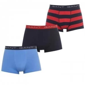 Image of Gant 3 Pack Stripe Trunks - 620 Bright Red
