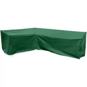 Image of Cozy Bay Large Modular L Shape Sofa Cover in Green