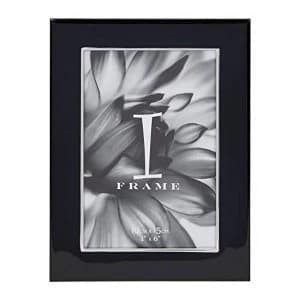Image of 4" x 6" - iFrame Dark Blue Epoxy & Silver Plated Photo Frame