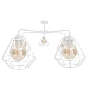 Image of Foskal Semi Flush Light White, 70cm, 5x E27