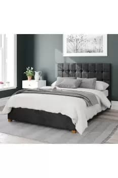 Image of Sinatra Upholstered Ottoman Storage Bed, Mirazzi Velvet Fabric