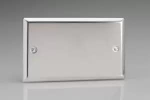 Image of Varilight Classic Double Blank Plate (Double XCDB) - Polished Chrome - XCDB
