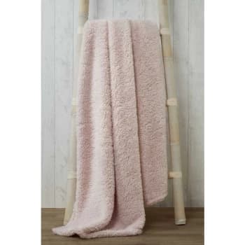 Image of Snuggle Super Soft Teddy Fleece Throw, 100% Polyester, Pink, 130cm x 180cm - Rapport