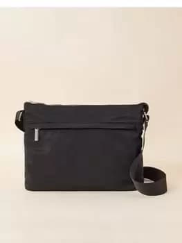 Image of Accessorize Pocket Cross- Body Bag In Polyester - Black