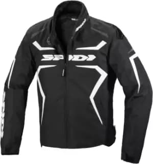 Image of Spidi Sportmaster H2Out Motorcycle Textile Jacket, black-white, Size 2XL, black-white, Size 2XL