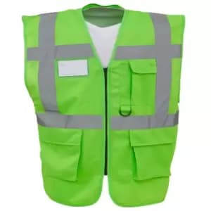 Image of Yoko Hi-Vis Premium Executive/Manager Waistcoat / Jacket (2XL) (Lime)