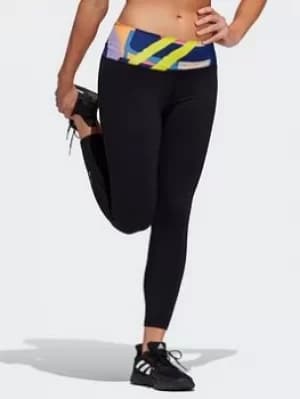 Image of adidas Love Unites Believe This Graphic Leggings, Black, Size 2Xs, Men