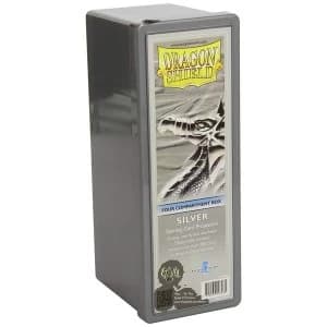 Image of Dragon Shield Storage Box With 4 compartments - Silver