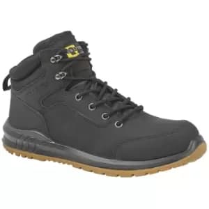 Image of Grafters Mens Action Nubuck Safety Ankle Boots (9 UK) (Black) - Black
