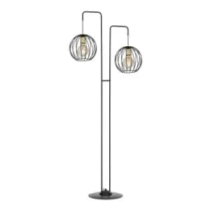 Image of Albio Black Multi Arm Floor Lamp 2x E27