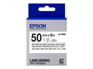 Image of Epson LK-9WBN Black on White Labelling Tape 50mm x 8m