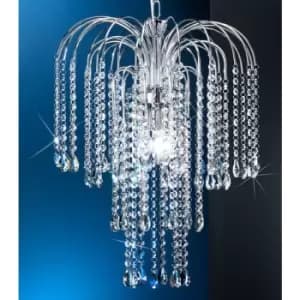 Image of Onli Pioggia 3 Light Pendant Ceiling Light, Chrome