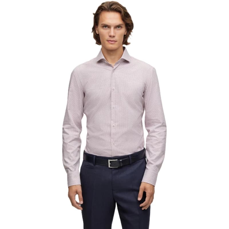 Image of Boss Mens Long Sleeve Shirt Red male 15 inch