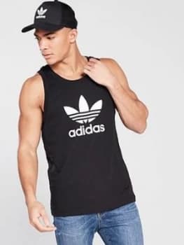 Image of adidas Originals Trefoil Tank, Black, Size 2XL, Men