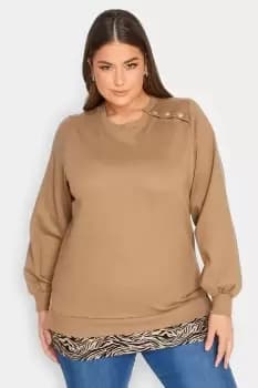 Image of Zebra Print Hem Sweatshirt