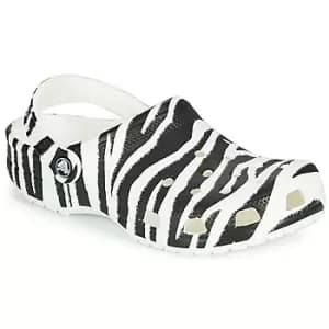 Image of Crocs CLASSIC ANIMAL PRINT CLOG womens Clogs (Shoes) in Black,9,5,7,5,6,7,8,9