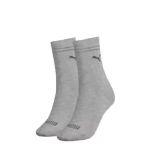 Image of Puma 2 Pack Classic Socks Womens - Grey