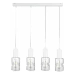 Image of Keter Cross Bar Pendant Ceiling Light White, 60cm, 4x E27
