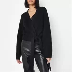 Image of Missguided Tall Belted Cardigan - Black