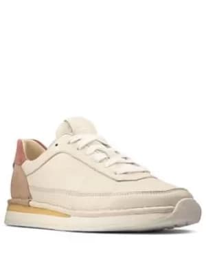 Image of Clarks Craftrun Lace Trainer, White, Size 3, Women