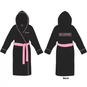 Image of BlackPink - Logo Unisex Large - X Large Bathrobe - Black