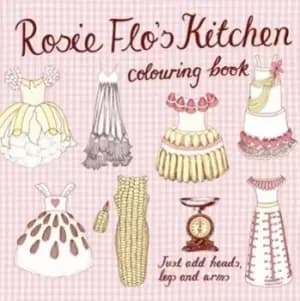 Image of Rosie Flos Kitchen Colouring Book - checker pink by Roz Streeten