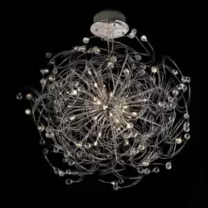 Image of Diyas - Suspension Mass 24 Bulbs polished chrome / crystal