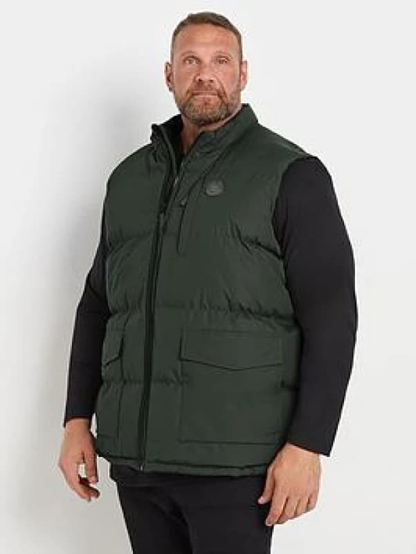 Image of BadRhino Zip Through Gilet Dark Green
