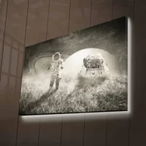 Image of NASA-015 Multicolor Decorative LED Lighted Canvas Painting