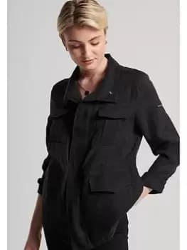 Image of Superdry Studios Utility Jacket -black, Black, Size 10, Women