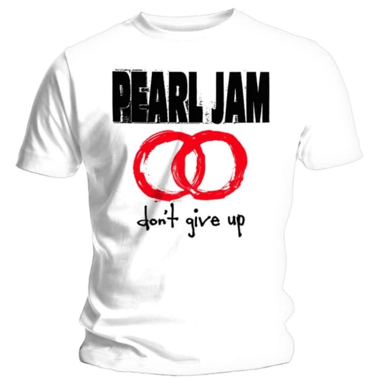 Image of Pearl Jam Pearl Jam Men Don't Give Up T-Shirt in White Size: Medium White M Male 5063238429468