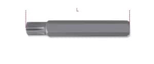 Image of Beta Tools 867RIBE/L 1x 10mm Hex Drive Long Ribe Bit M5 008670755