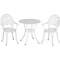 Image of OutSunny Outdoor Furniture Bistro Set White