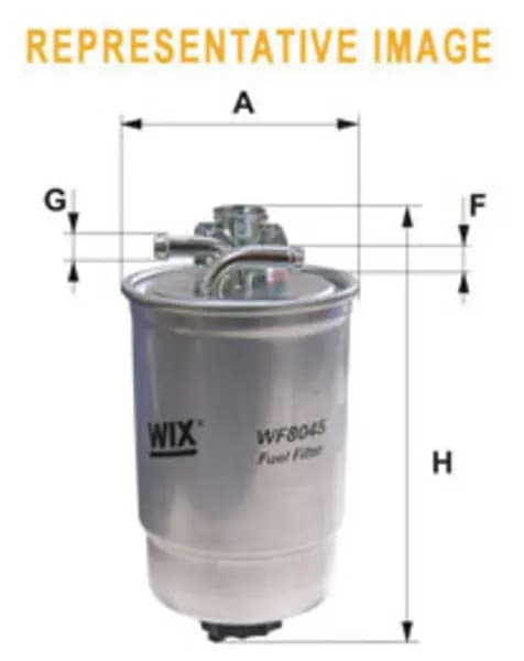 Image of Wix WF8180 Car Fuel Petrol Filter Metal type pipes/thread