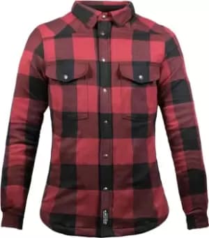 Image of John Doe Motoshirt XTM Ladies Motorcycle Shirt, black-red, Size XL for Women, black-red, Size XL for Women