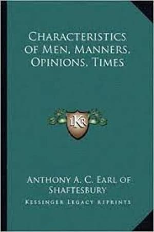 Image of Characteristics of men manners opinions times by Lord Shaftesbury